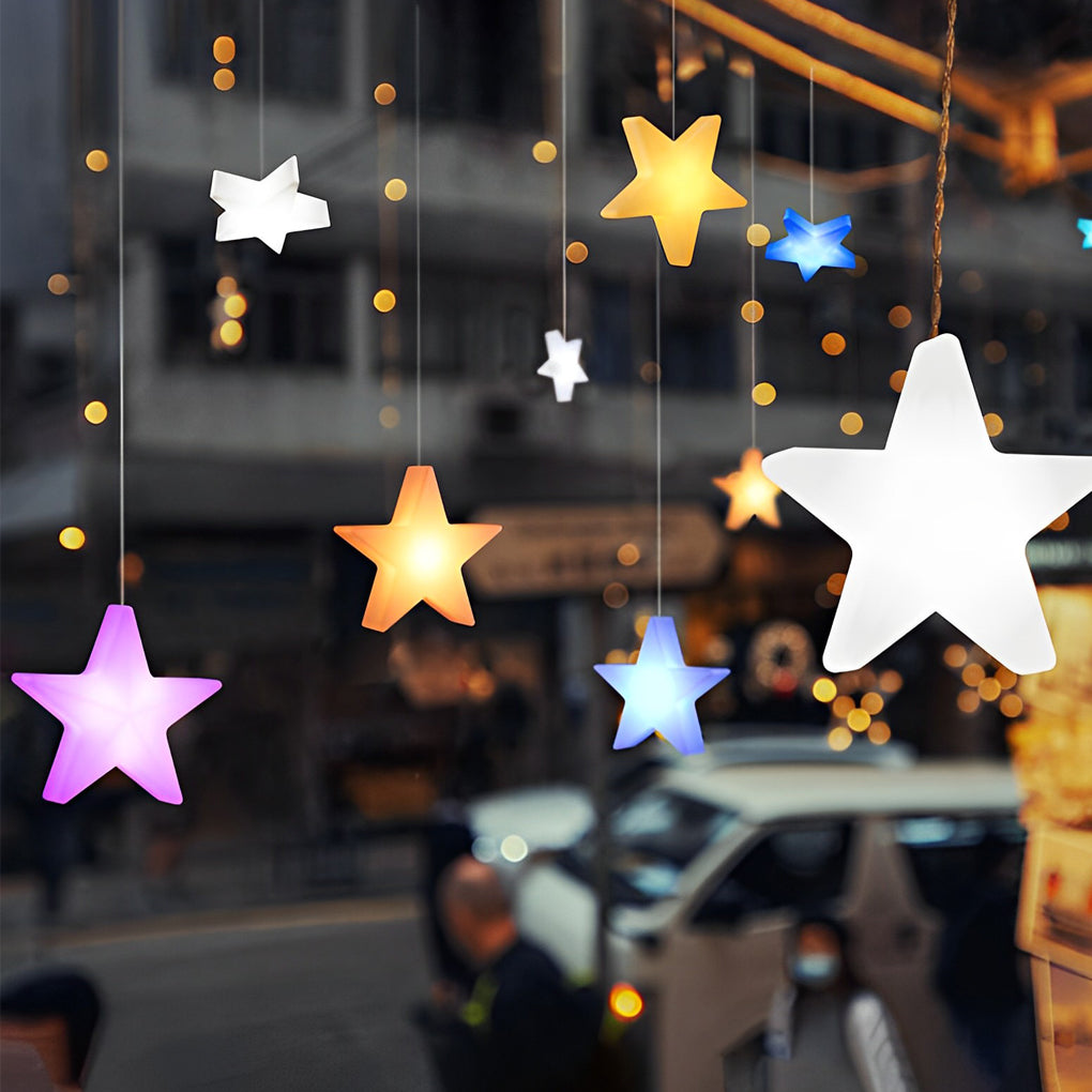 Luci ornamentali a stella colorate per un bagliore festivo