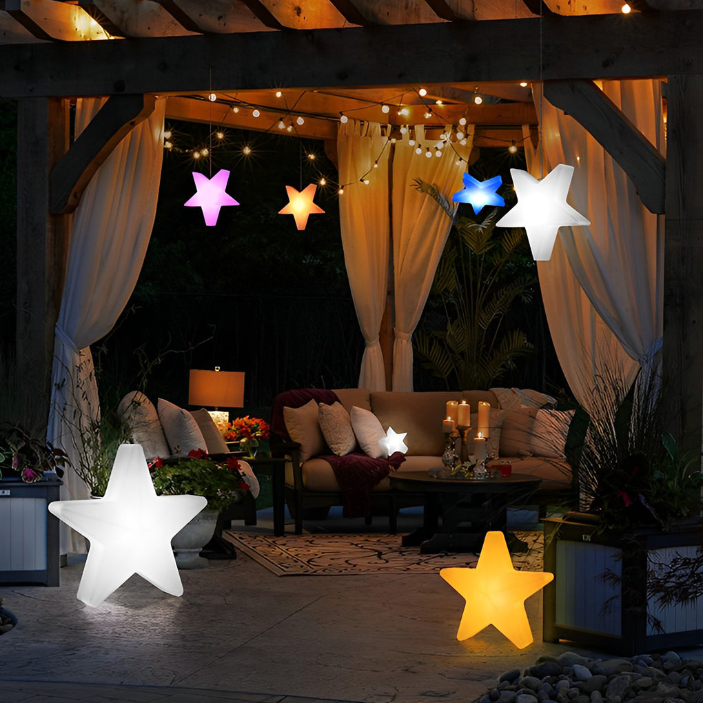 Luci ornamentali a stella colorate per un bagliore festivo