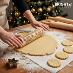 Engraved Christmas Rolling Pin For Festive Cookies