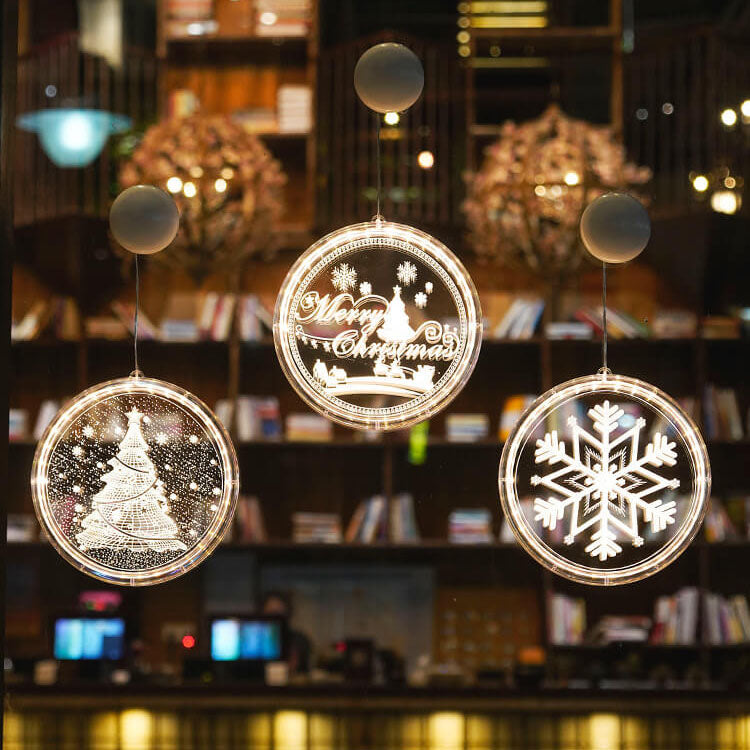 Christmas Suction Cup Light For Festive Glow