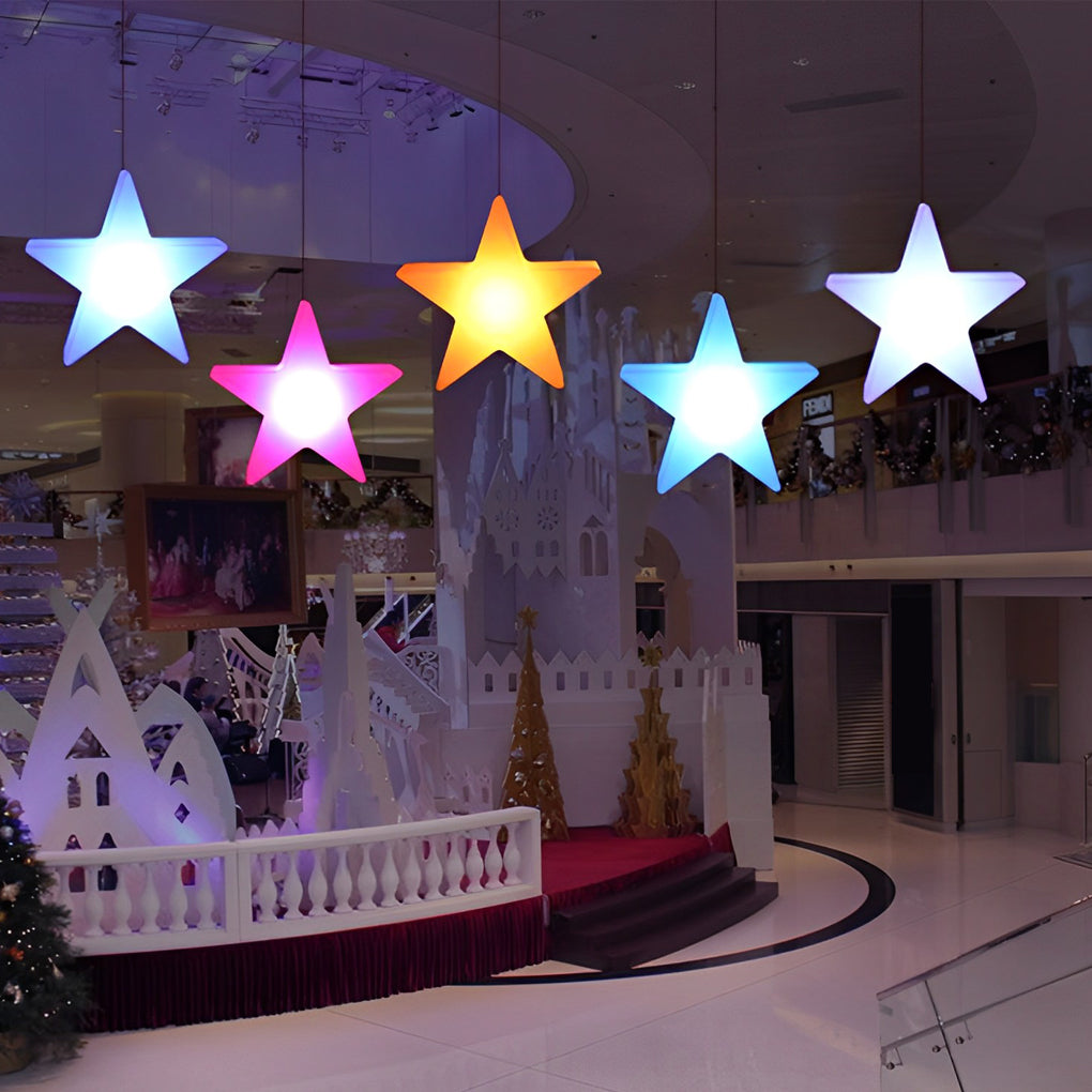 Luci ornamentali a stella colorate per un bagliore festivo