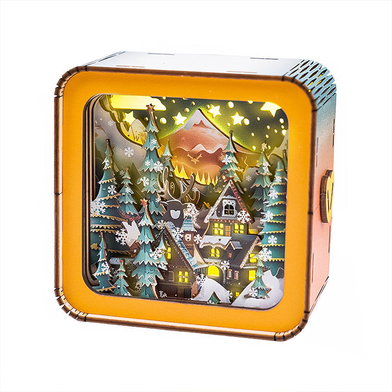 3D-Weihnachtshauslicht für festliche Stimmung