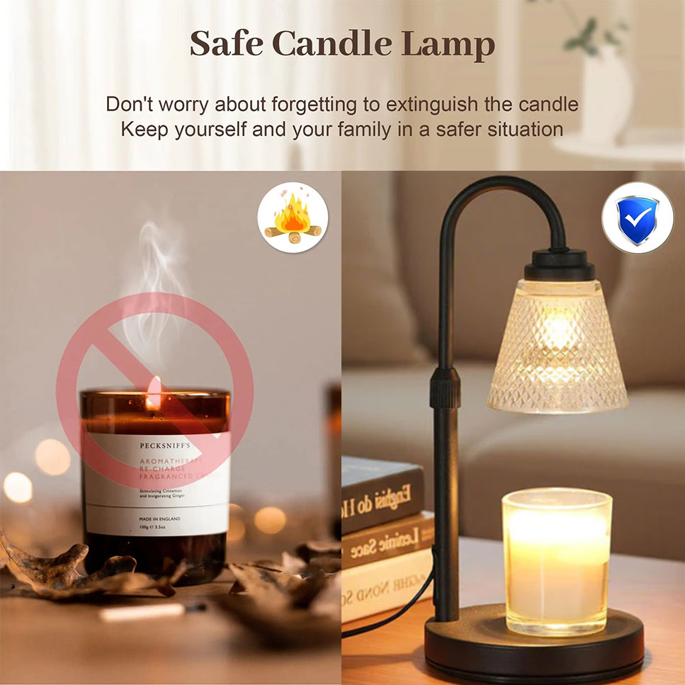 Lotus Candle Warmer Lamp for Flame-Free Ambience
