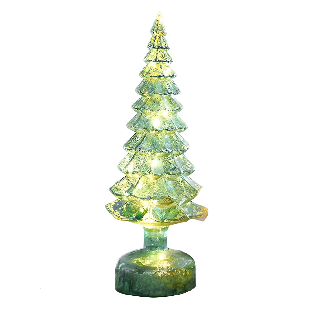 Glass Tower Table Decor With Festive Glow