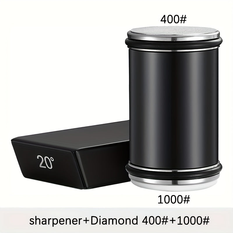 Sharpening Stone Set DuoCut | Diamond Stone with Magnetic Holder | 15° & 20° Sharpening Angle | Wood & Metal