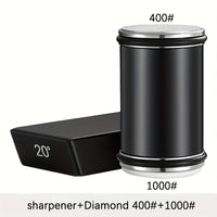Sharpening Stone Set DuoCut | Diamond Stone with Magnetic Holder | 15° & 20° Sharpening Angle | Wood & Metal