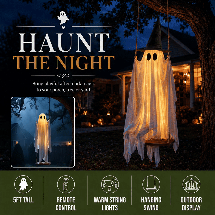 Swinging Ghost Lighting for Haunted Charm
