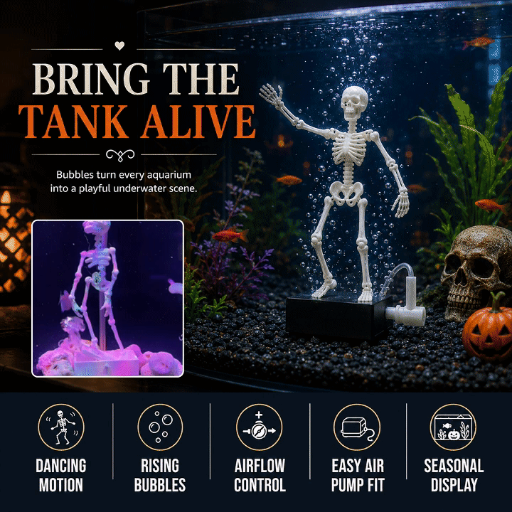 Dancing Skeleton Toy For Lively Aquarium Scenes