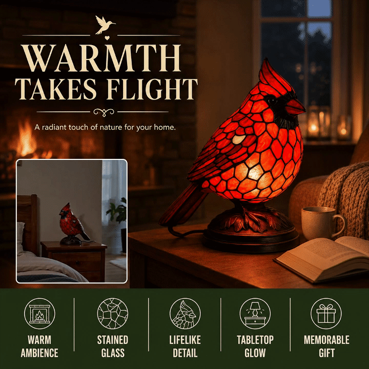 Art Glass Bird Lamp For Warm Character
