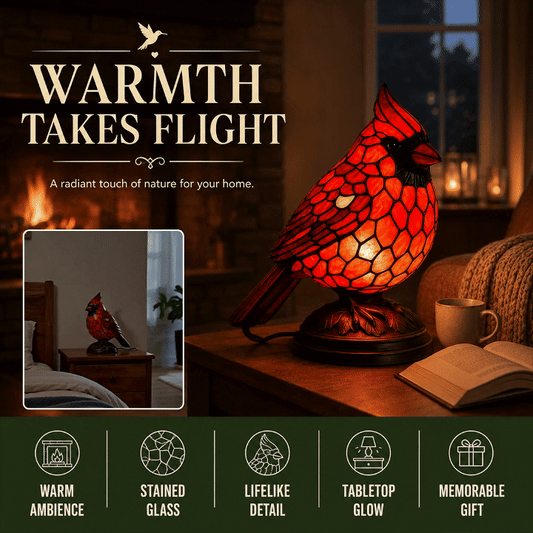 Art Glass Bird Lamp For Warm Character