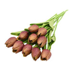 Faux Tulip Table Arrangement With Lasting Color