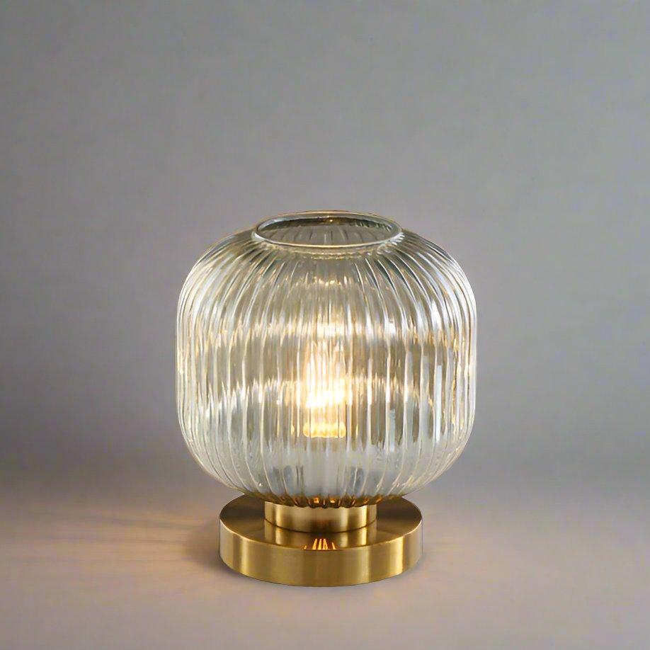 Amber Glass Table Lamp for Warm Nordic Glow