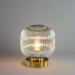 Amber Glass Table Lamp for Warm Nordic Glow