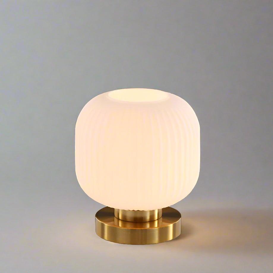 Amber Glass Table Lamp for Warm Nordic Glow