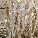 Artificial Icicle Ornaments For Frosted Tree Drama