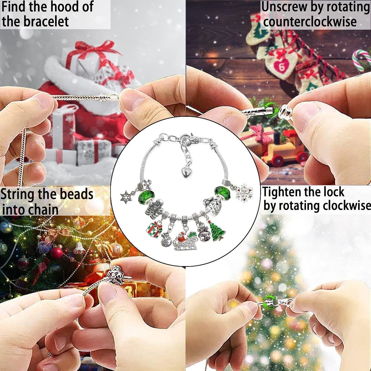 Calendario dell'Avvento Fai-da-Te per Creare Braccialetti Festivi