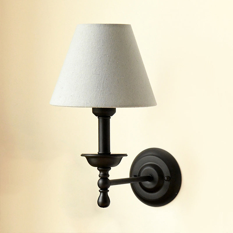 Traditional Fabric Sconce Wall Light