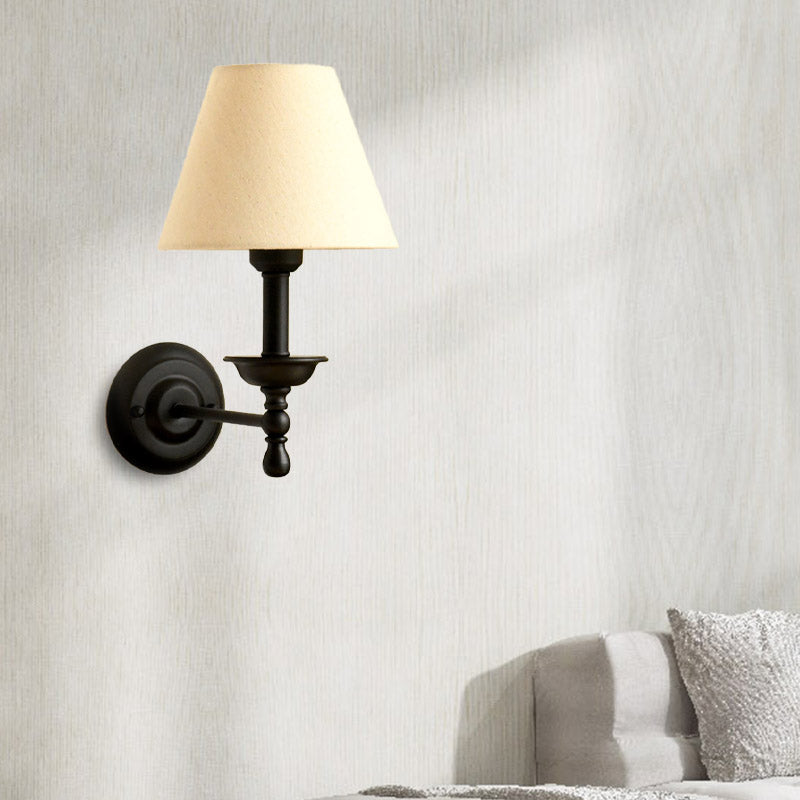 Traditional Fabric Sconce Wall Light