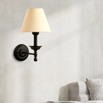 Traditional Fabric Sconce Wall Light