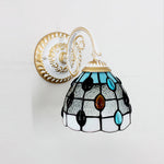 Tiffany Glass Wall Lamp With Floral Character