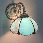 Tiffany Glass Wall Lamp With Floral Character