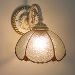 Tiffany Glass Wall Lamp With Floral Character