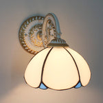 Tiffany Glass Wall Lamp With Floral Character