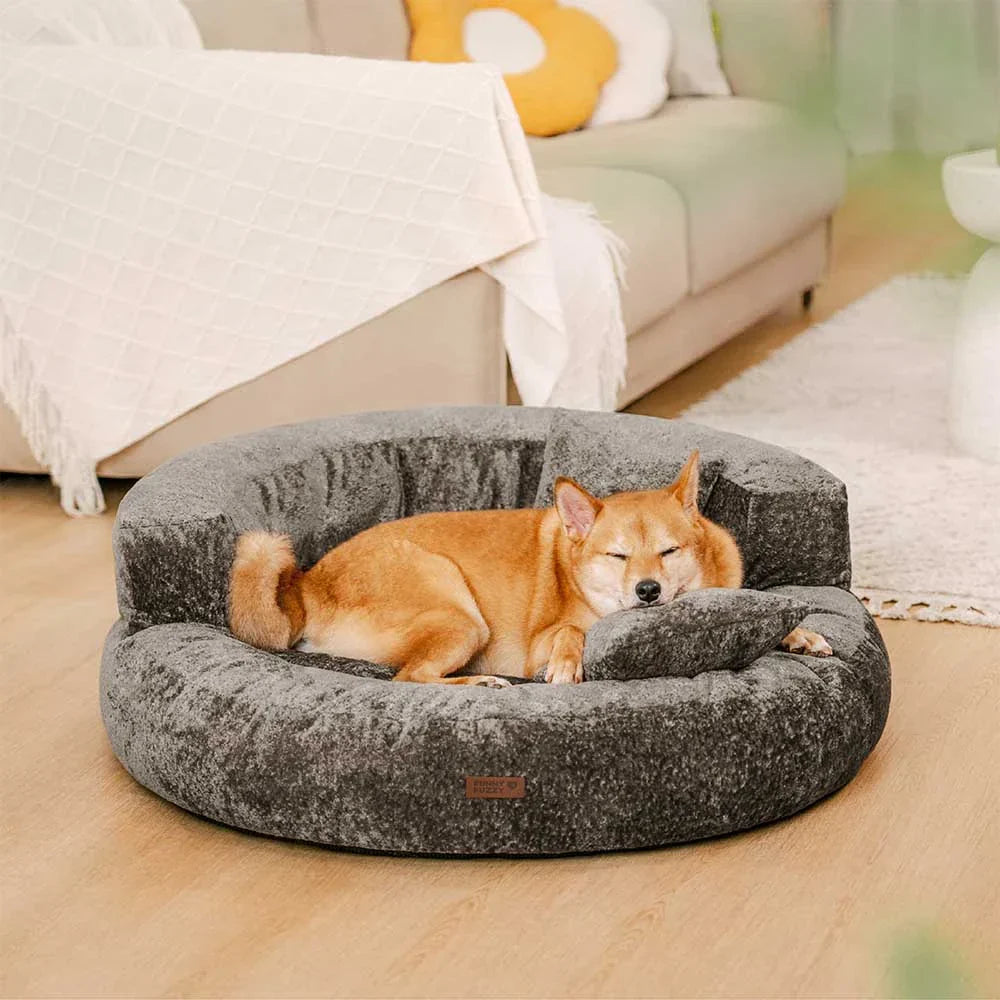 Orthopädisches Donut-Hundebett mit Kissen