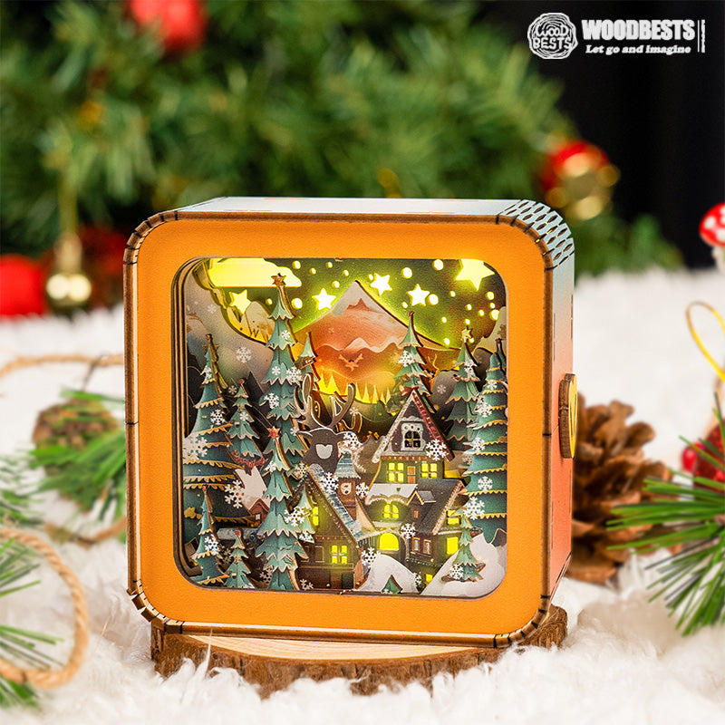 3D-Weihnachtshauslicht für festliche Stimmung