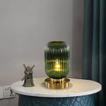 Amber Glass Table Lamp for Warm Nordic Glow