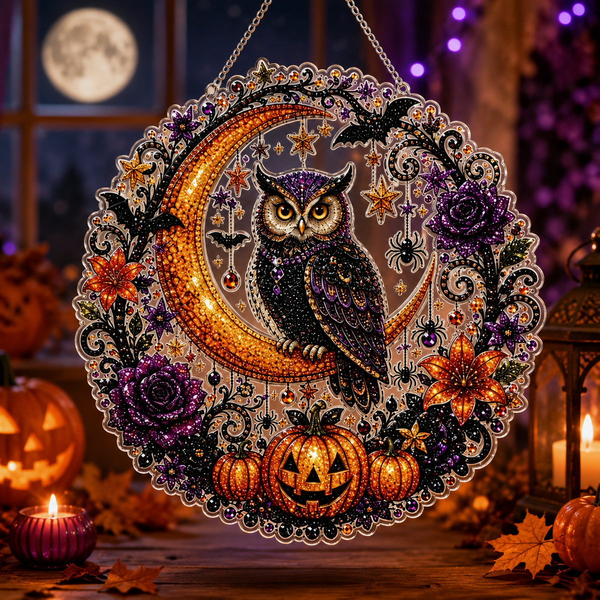 Black Cat Moon Lighting For Haunted Charm