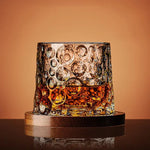 Kristall Whiskeygläser Set mit Untersetzer