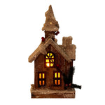 Wooden Christmas Village Table With Cozy Lights