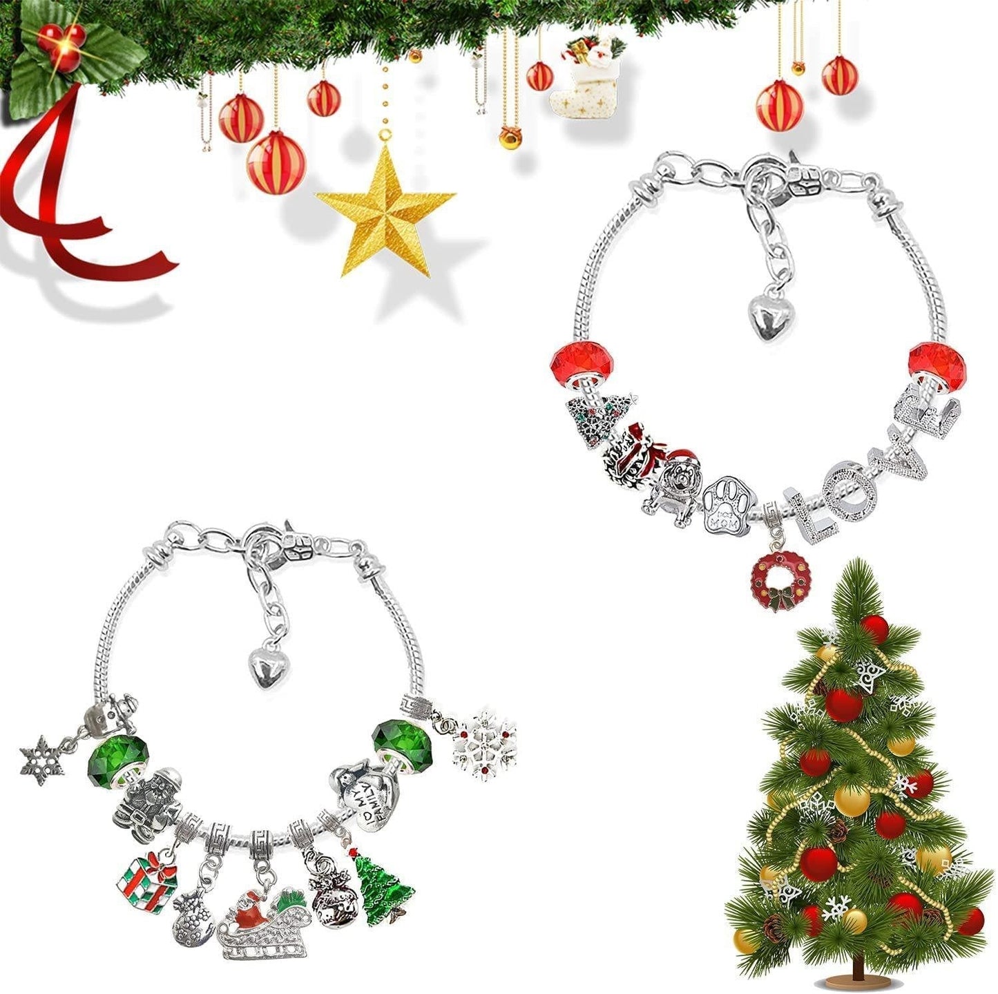 Calendario dell'Avvento Fai-da-Te per Creare Braccialetti Festivi