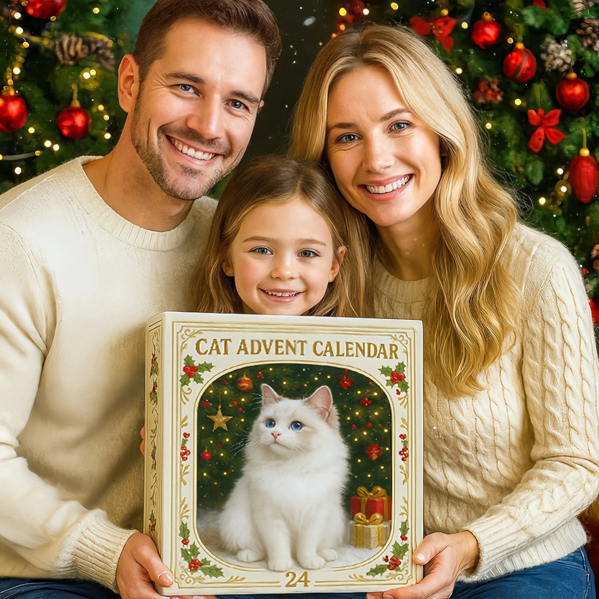 Calendario dell'Avvento Figurina Gatto per Fascino Festivo