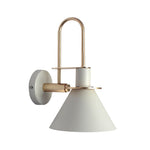 Conical Metal Wall Sconce for Bedside Character