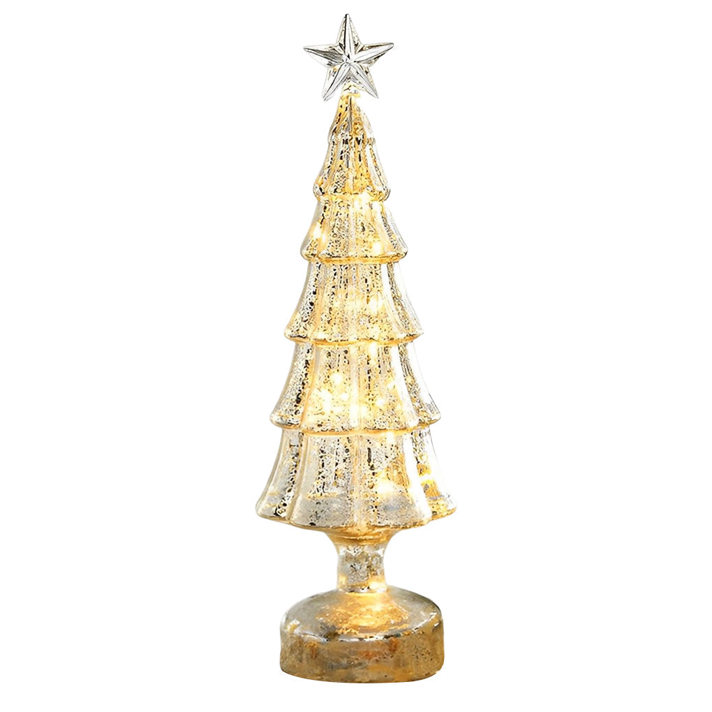 Glass Tower Table Decor With Festive Glow