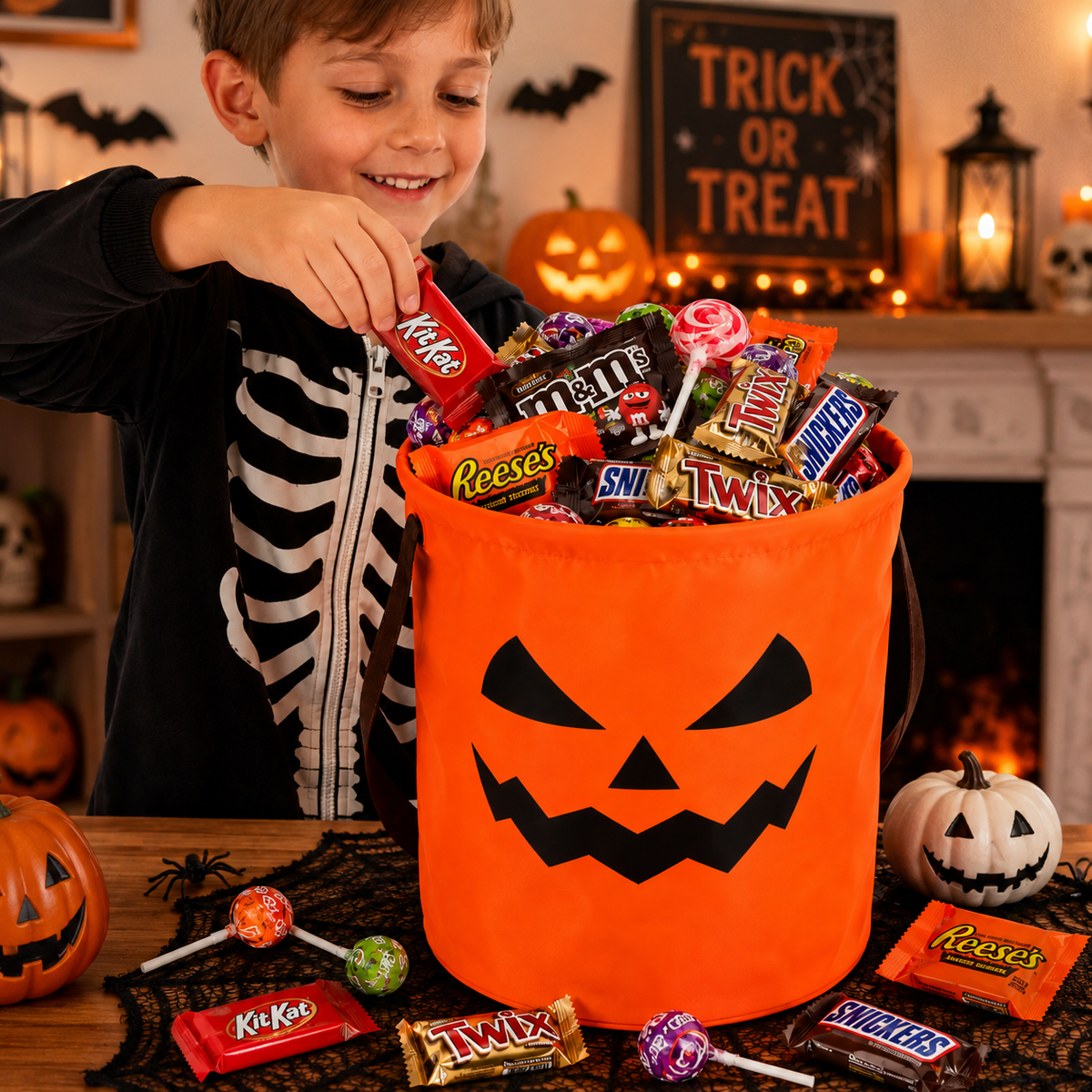 Halloween Candy Bucket Set for Festive Character