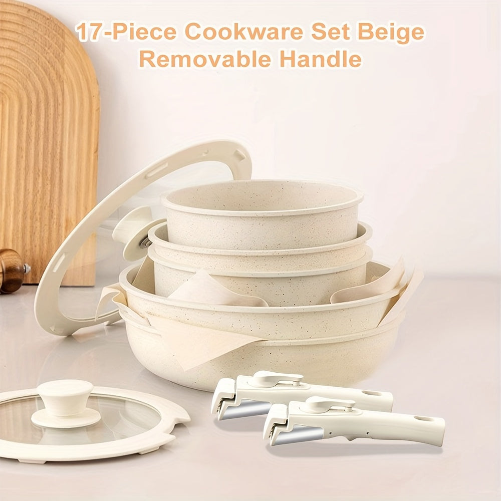 Ceramic Pan Set For Space-Saving Cooking