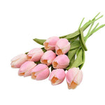 Faux Tulip Table Arrangement With Lasting Color