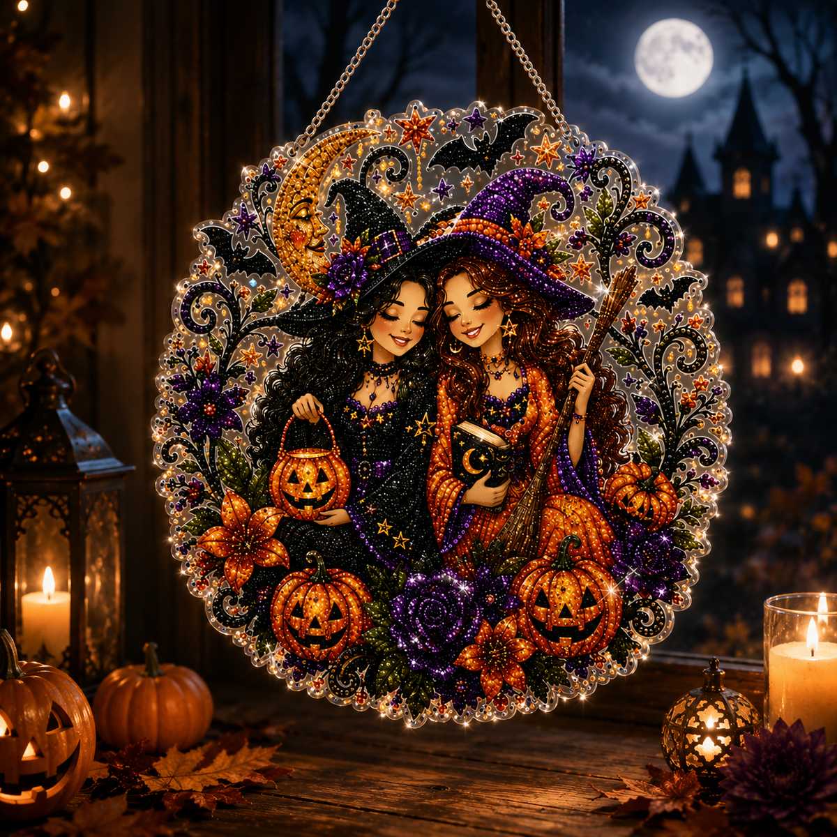 Black Cat Moon Lighting For Haunted Charm