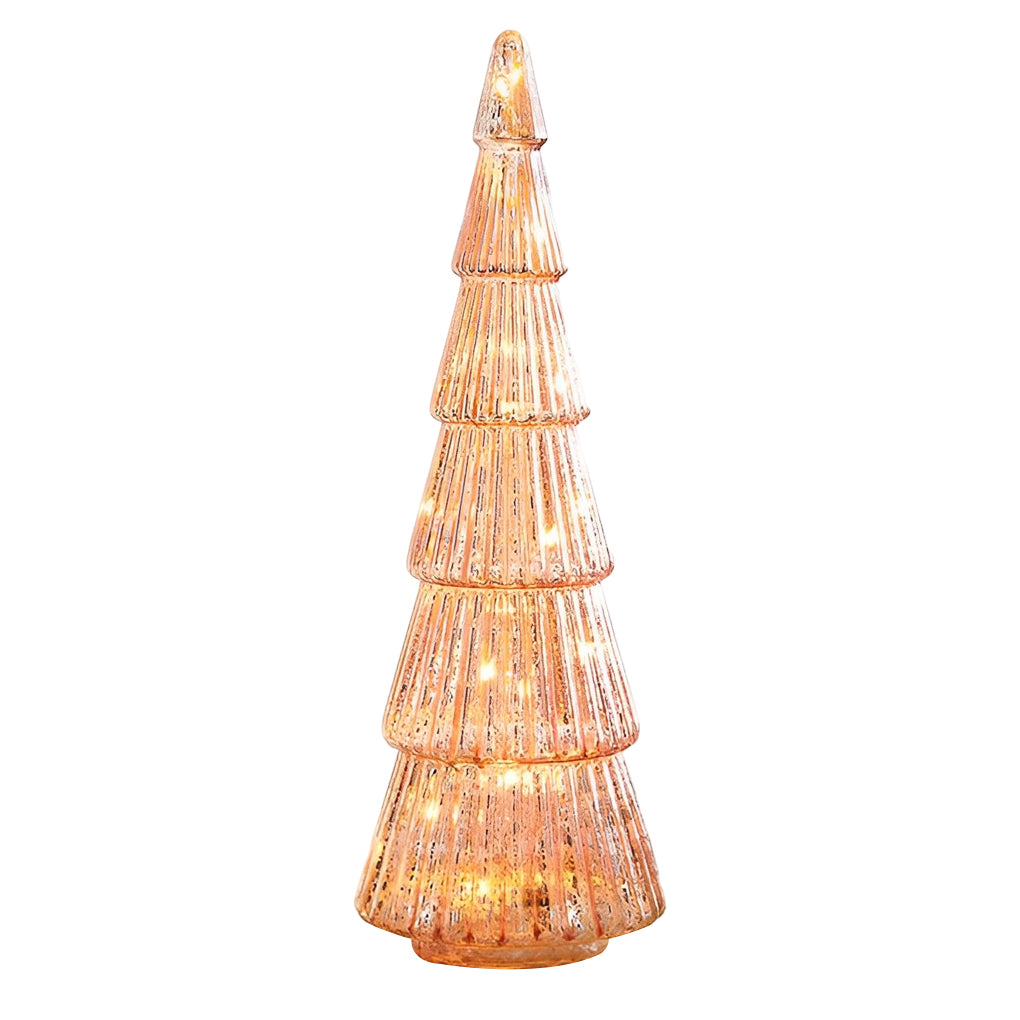 Glass Tower Table Decor With Festive Glow