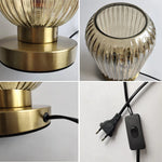 Amber Glass Table Lamp for Warm Nordic Glow