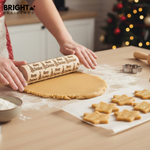 Engraved Christmas Rolling Pin For Festive Cookies