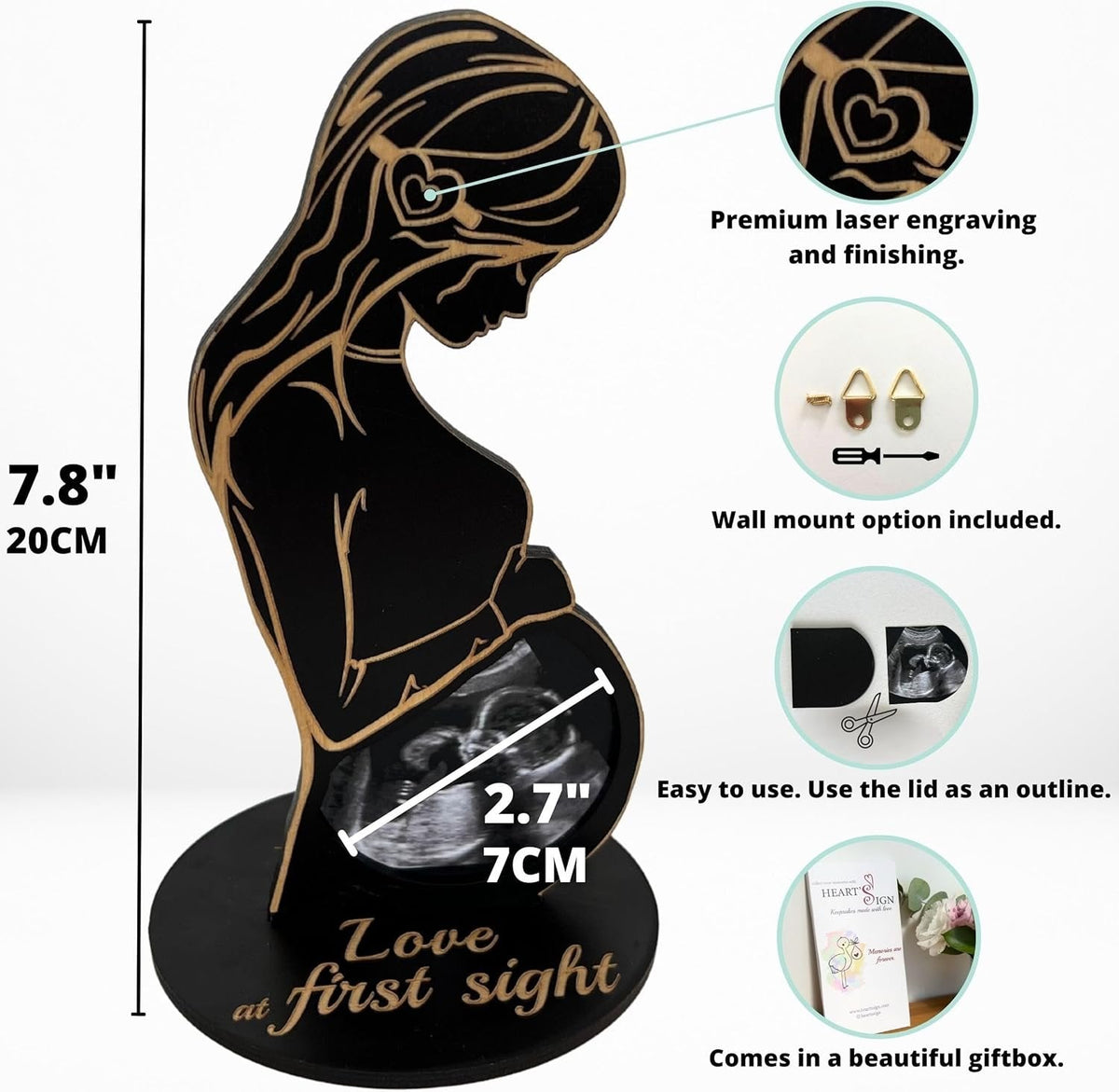 Amelia Ultrasound Photo Frame For First Memories