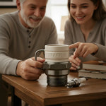 Tazza candela con carattere automobilistico