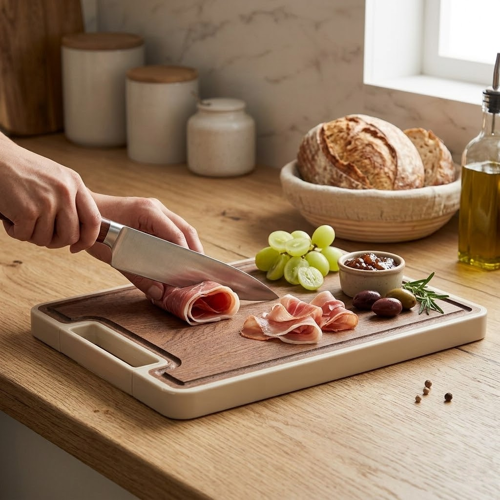 Dual-Material Prep Table For Effortless Cooking