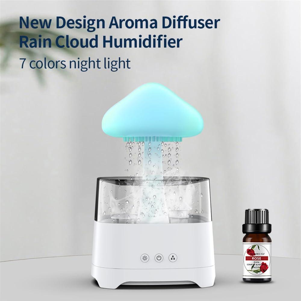 Mushroom Waterfall Lamp for Calming Ambience