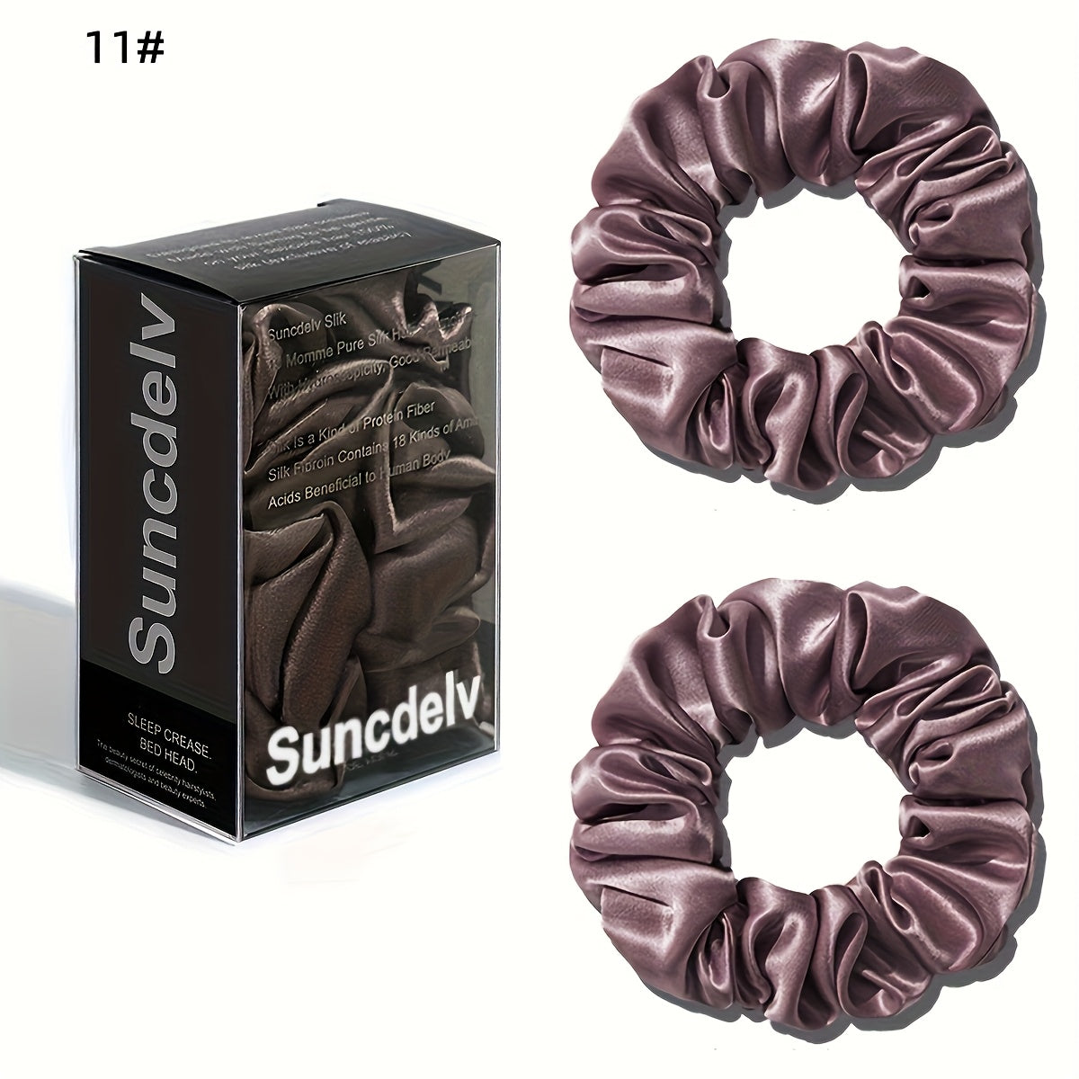 2pcs High Quality 100% Silk Hair Scrunchies | Solid Color Minimalist Big Hairbands, 3.5CM Width, 22Momme, Valentine'S Day Gift, SUNCDELV SLIK