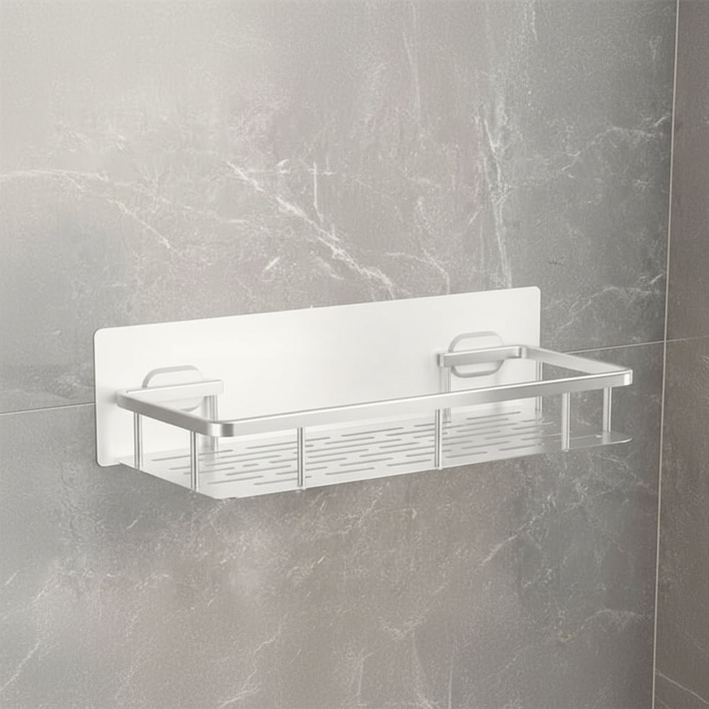 Adhesive Bathroom Shelf for Drill-Free Style